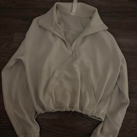 Lululemon Tops - Lululemon Women's Grey and Green Sweatshirt